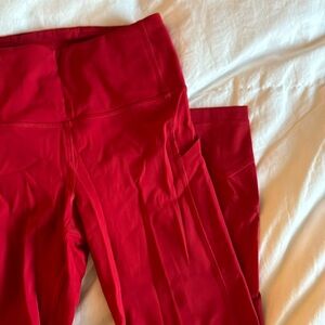 Red lululemon size 4 leggings